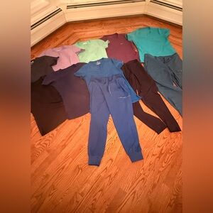 Women’s Assorted Scrubs 8 Tops/ 3 Pants mostly Xsmall and some Small